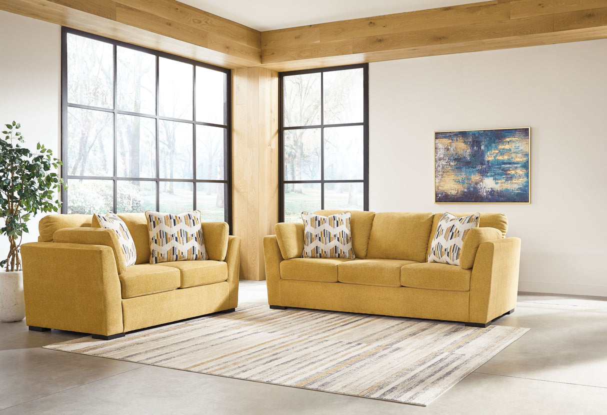 Keerwick - Living Room Set Yellow 2 Pc. Sofa, Loveseat by Signature Design by Ashley® | Bel Furniture
