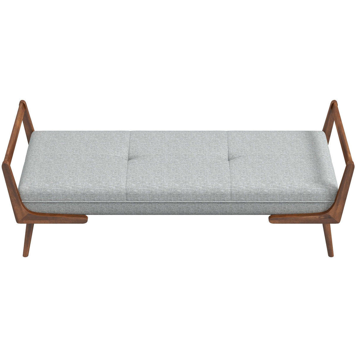Cora - Mid-Century Modern Gray Bench - Gray by Ashcroft Furniture | Bel Furniture
