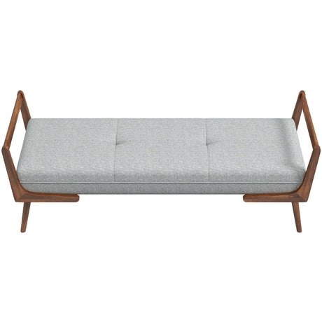 Cora - Mid-Century Modern Gray Bench - Gray by Ashcroft Furniture | Bel Furniture