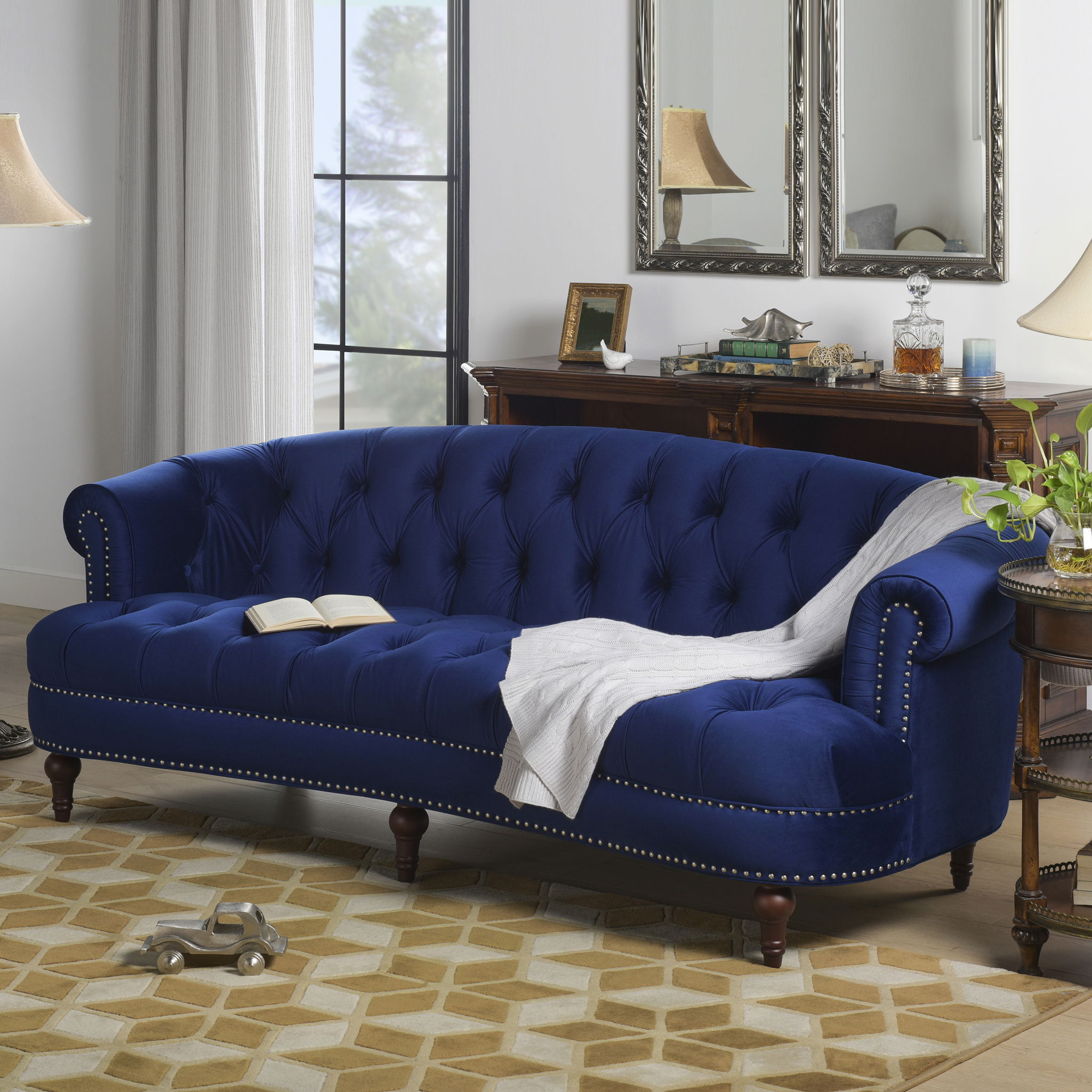 Jennifer Taylor Home La Rosa Chesterfield Sofa - Thumbnail 3