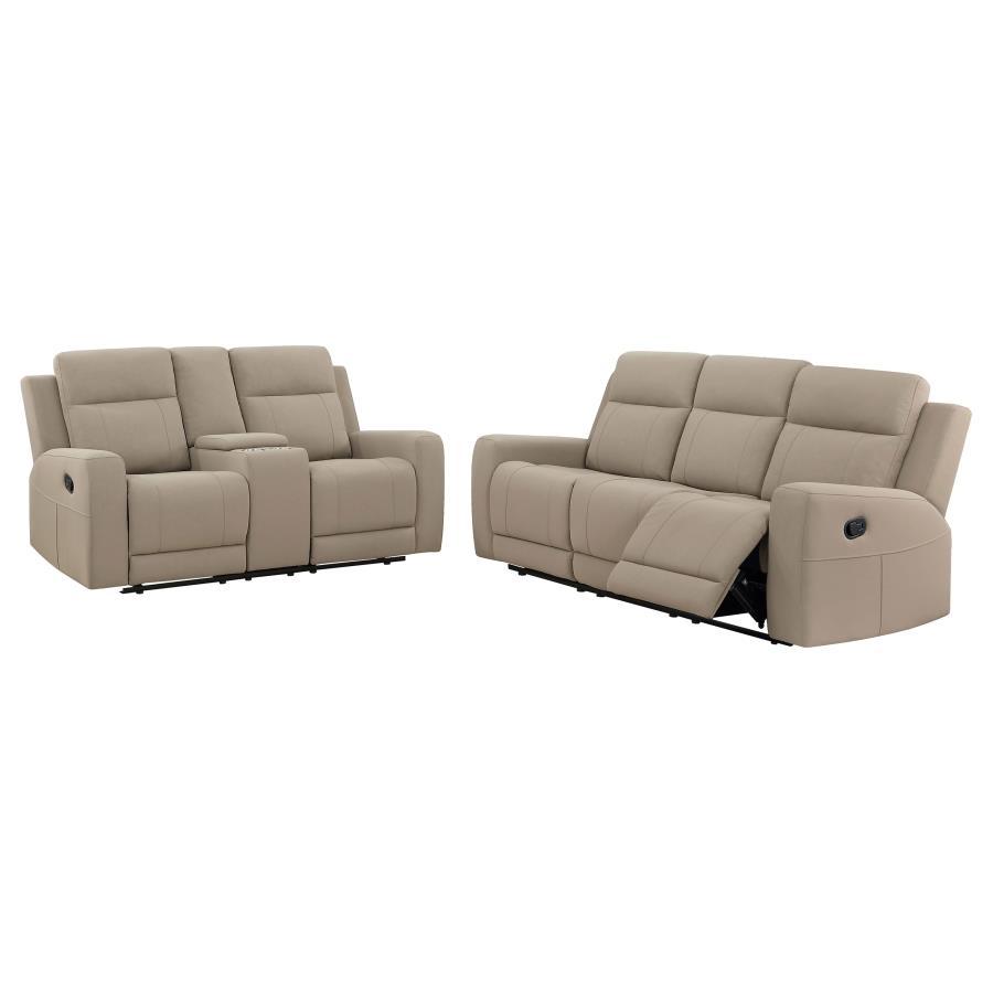 Brentwood - Upholstered Reclining Sofa Set by Coaster Fine Furniture | Bel Furniture
