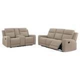 Brentwood - Upholstered Reclining Sofa Set by Coaster Fine Furniture | Bel Furniture
