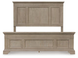 Vallardia - King Panel Bed - Light Grayish Brown