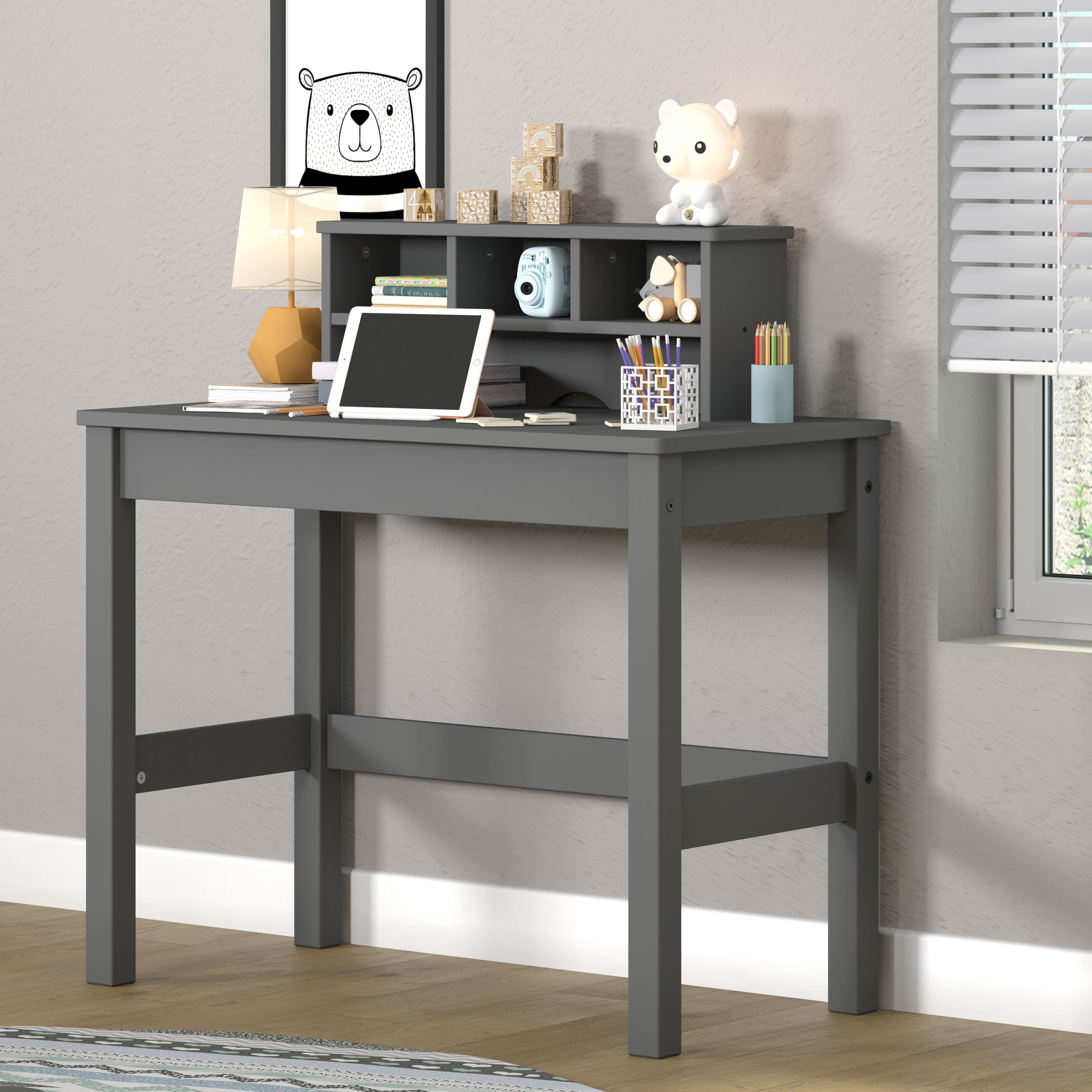 Logan - Writing Desk - Gray