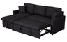 Paisley - Linen Fabric Reversible Sleeper Sectional Sofa With Storage Chaise by Lilola Home | Bel Furniture