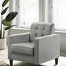 Hale - Velvet Accent Armchair With Tufting by Lilola Home | Bel Furniture