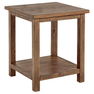 Payne - Wood End Table with Shelf Light Brown by Coaster Fine Furniture | Bel Furniture