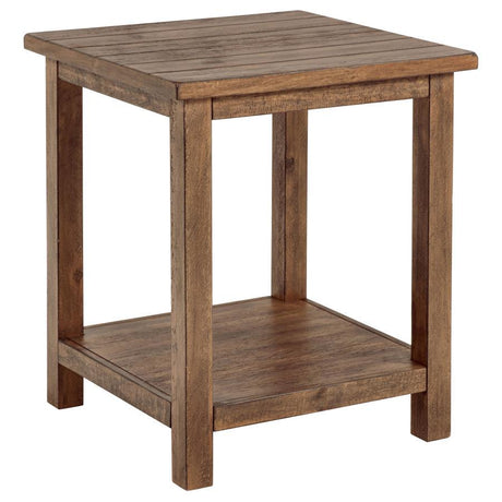 Payne - Wood End Table with Shelf Light Brown by Coaster Fine Furniture | Bel Furniture
