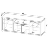 Tabby - 4 Door Engineered Wood TV Stand - Mango by Coaster Fine Furniture | Bel Furniture