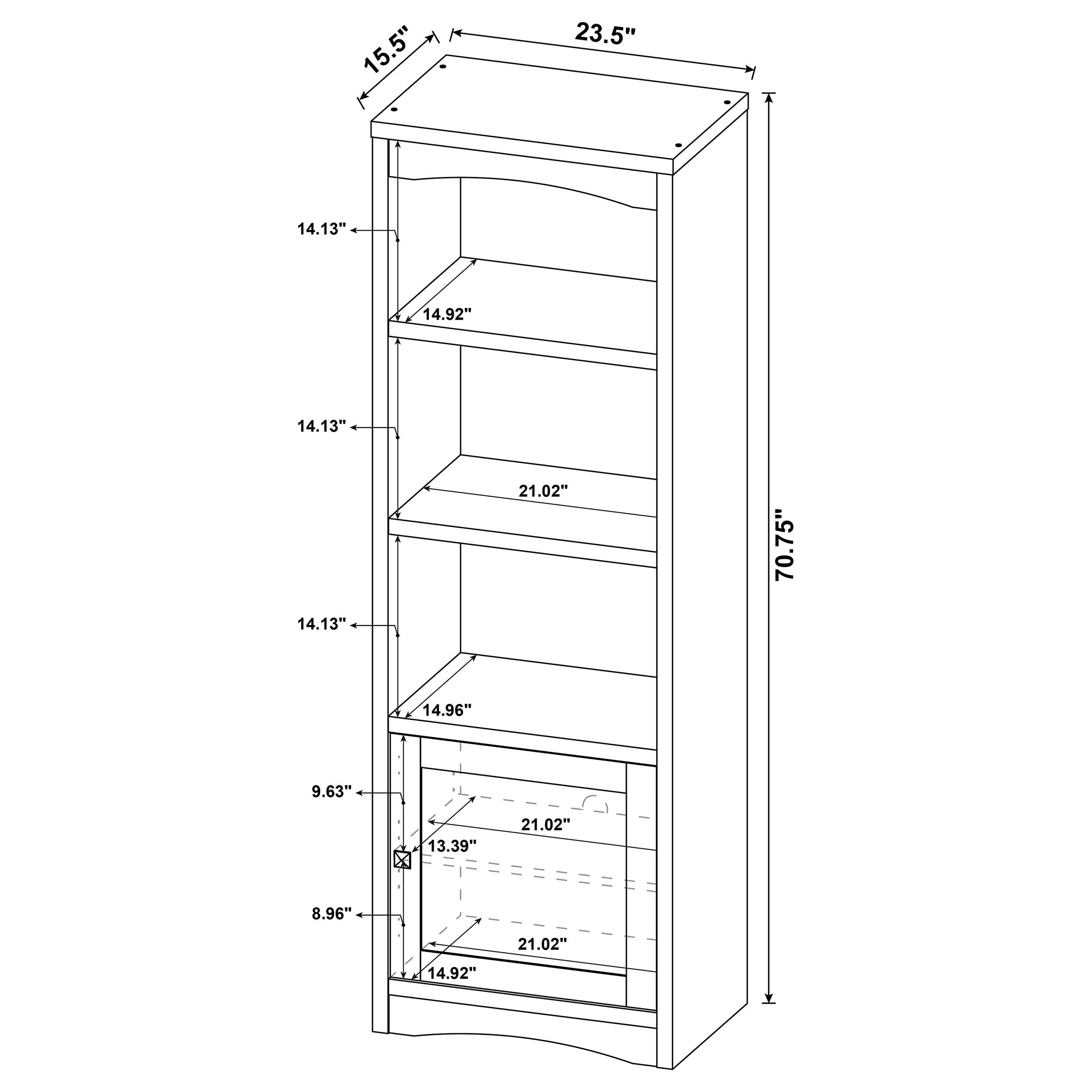 Laughlin - 3 Shelf Engineered Wood Media Tower