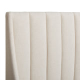 Aspen - King Vertical Tufted Headboard Platform Bed Set - Light Beige by Jennifer Taylor Home | Bel Furniture