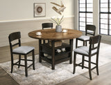 Oakly - Counter Height Chair (Set of 2) - Pearl Silver / Charcoal