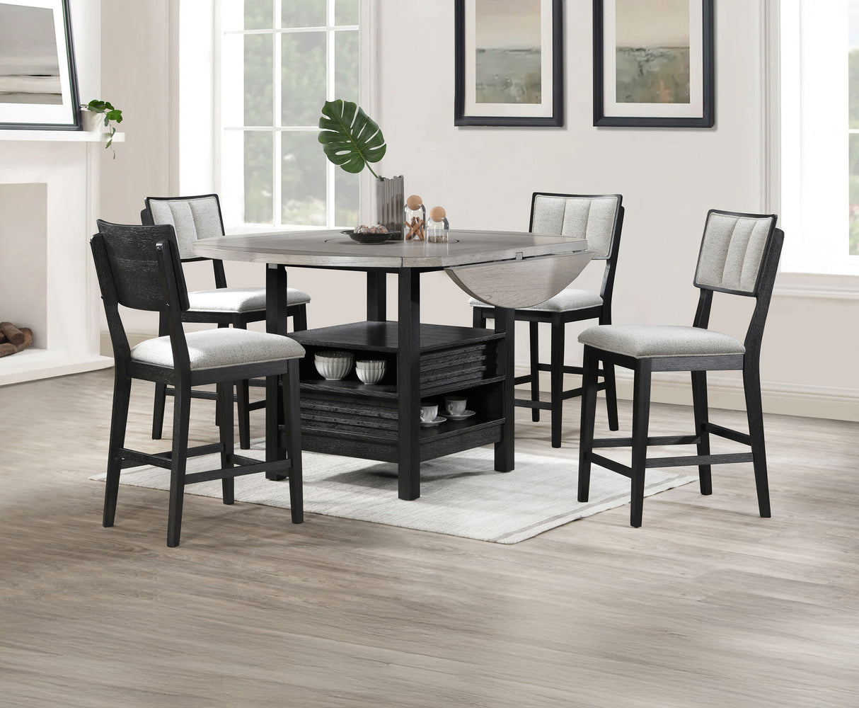 Cline - Counter Height Chair (Set of 2) - Charcoal / Gray