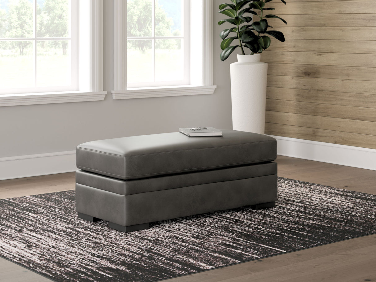 Lofton-Pike - Shadow - Oversized Accent Ottoman by Signature Design by Ashley® | Bel Furniture