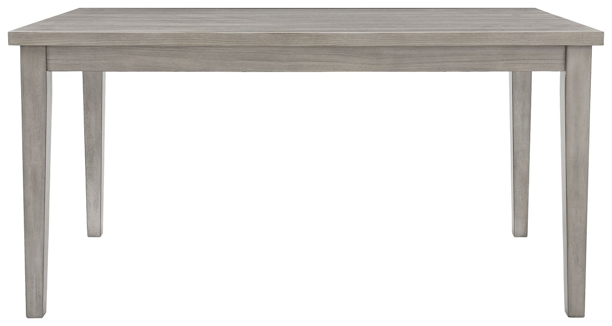 Parellen - Gray - Rectangular Dining Room Table by Signature Design by Ashley® | Bel Furniture