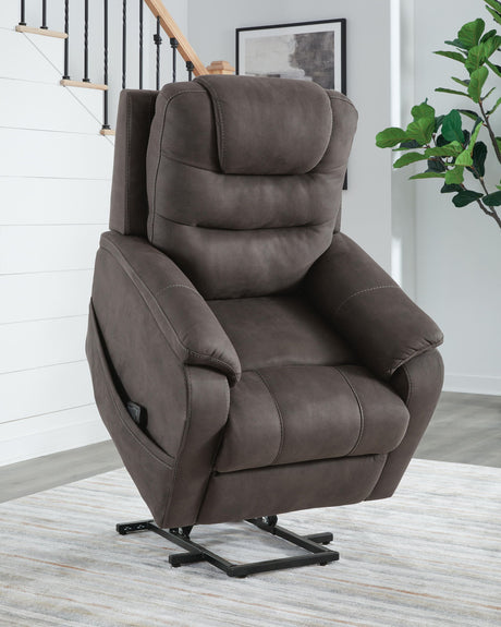 Snowfield - Power Lift Recliner - Gunmetal - view 4