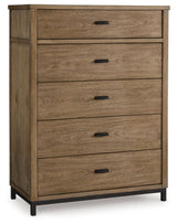 Tomtyn - Light Brown - Five Drawer Chest by Benchcraft® | Bel Furniture