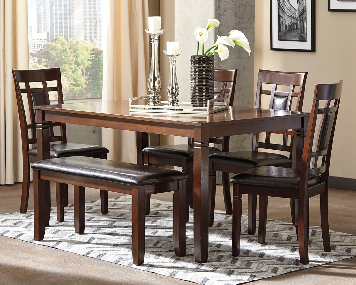 Bennox - Brown - Dining Room Table Set (Set of 6) by Signature Design by Ashley® | Bel Furniture