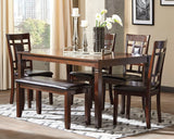 Bennox - Brown - Dining Room Table Set (Set of 6) by Signature Design by Ashley® | Bel Furniture