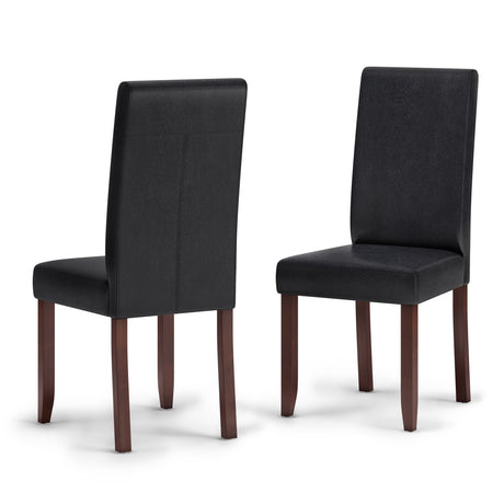 Acadian - Parson Dining Chair (Set of 2) - Distressed Black by Simpli-Home | Bel Furniture