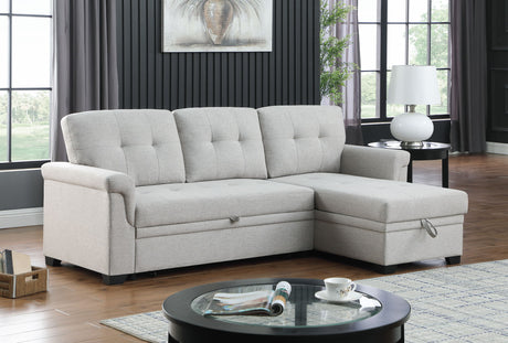 Lucca - Reversible Sleeper Sectional Sofa With Storage Chaise - view 11