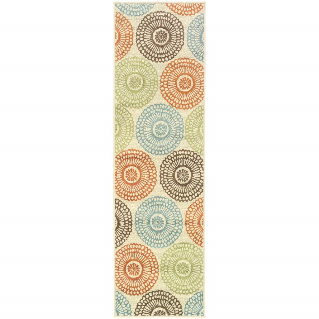 2' X 8' Indoor / Outdoor Area Rug - Beige