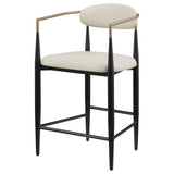 Tina - Metal Counter Height Bar Stool With Upholstered Back And Seat (Set of 2) by Coaster Fine Furniture | Bel Furniture