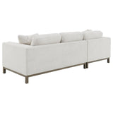 Geneva - Boucle Upholstered Sectional Chaise Sofa - Sand by Coaster Fine Furniture | Bel Furniture