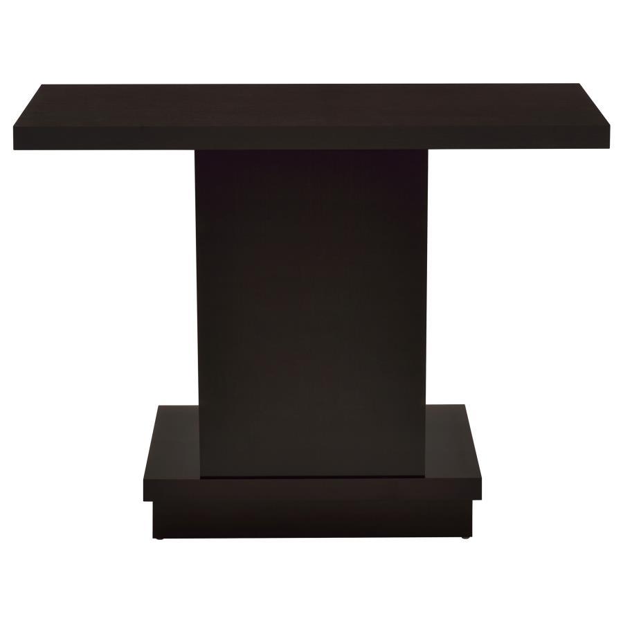 Reston - Engineered Wood Pedestal Console Table - Cappuccino