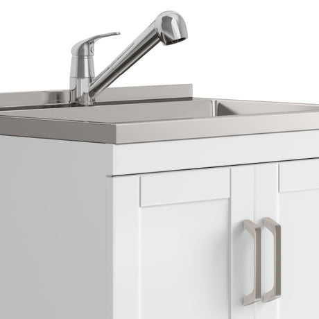 Kyle - Laundry Cabinet & Faucet And Stainless Steel Sink - view 6