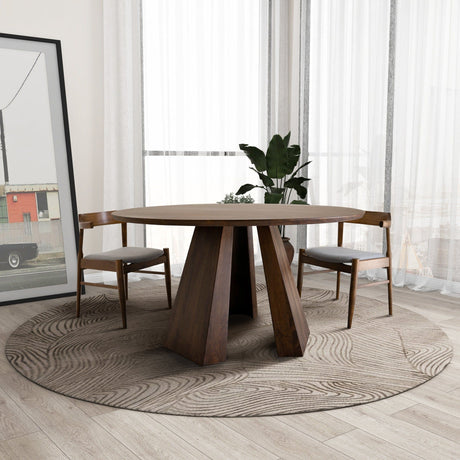 Bolton - Round Dining Table - Walnut by Ashcroft Furniture | Bel Furniture