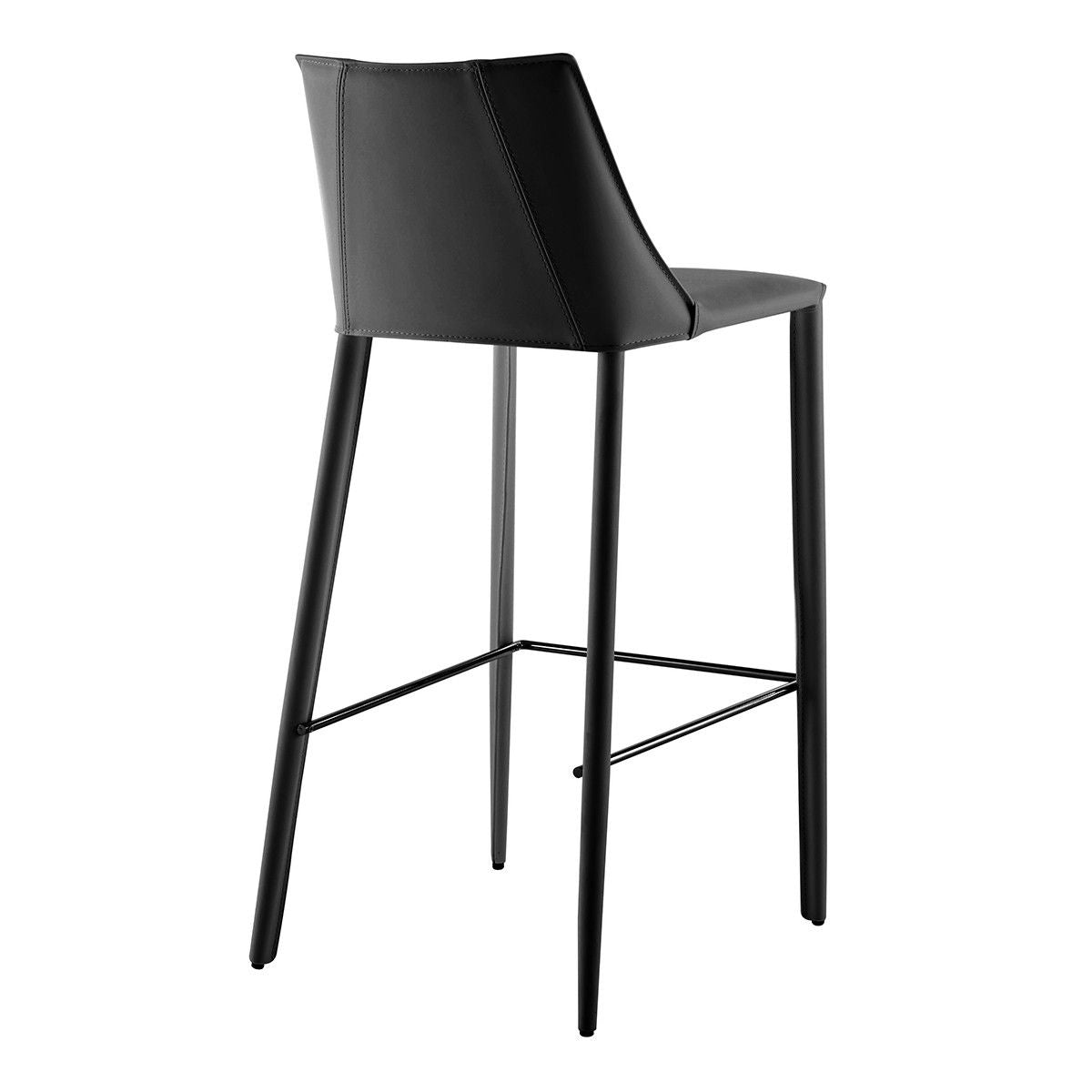 Steel Low Back Bar Height Bar Chair - Black