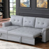 Lexi - Vegan Leather Modern Reversible Sleeper Sectional Sofa With Storage Chaise by Lilola Home | Bel Furniture