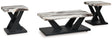 Cendill - Dark Brown / White / Black - Occasional Table Set (Set of 3) by Signature Design by Ashley® | Bel Furniture