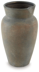 Brickmen - Vase Dark Gray 6''W x 6''D x 10''H by Signature Design by Ashley® | Bel Furniture