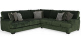 Corinthian Emerald Plush 2-Piece Sectional Sofa