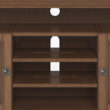 Amherst - TV Media Stand - Rustic Natural Aged Brown by Simpli-Home | Bel Furniture