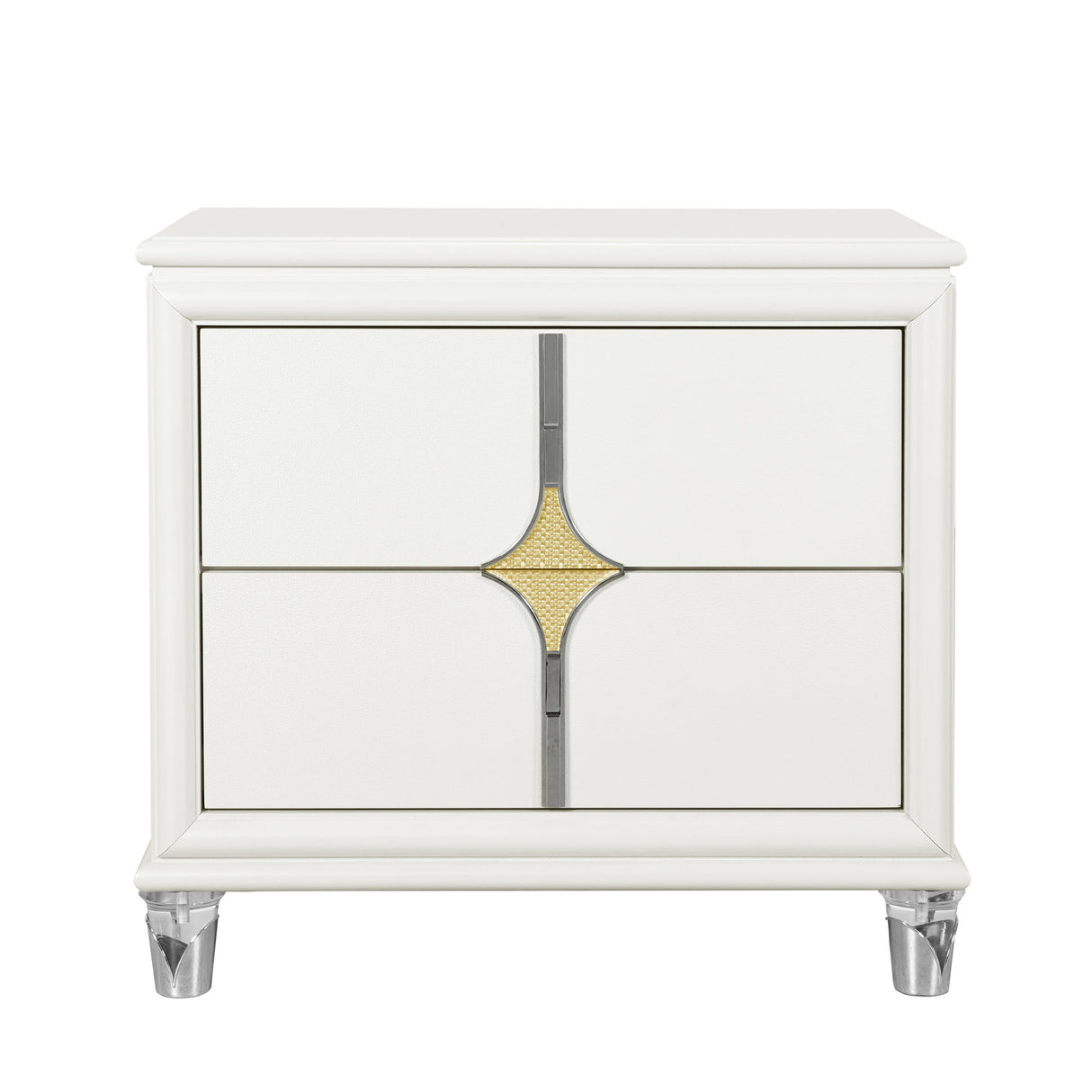 Uriuni - Nightstand - Gold / White