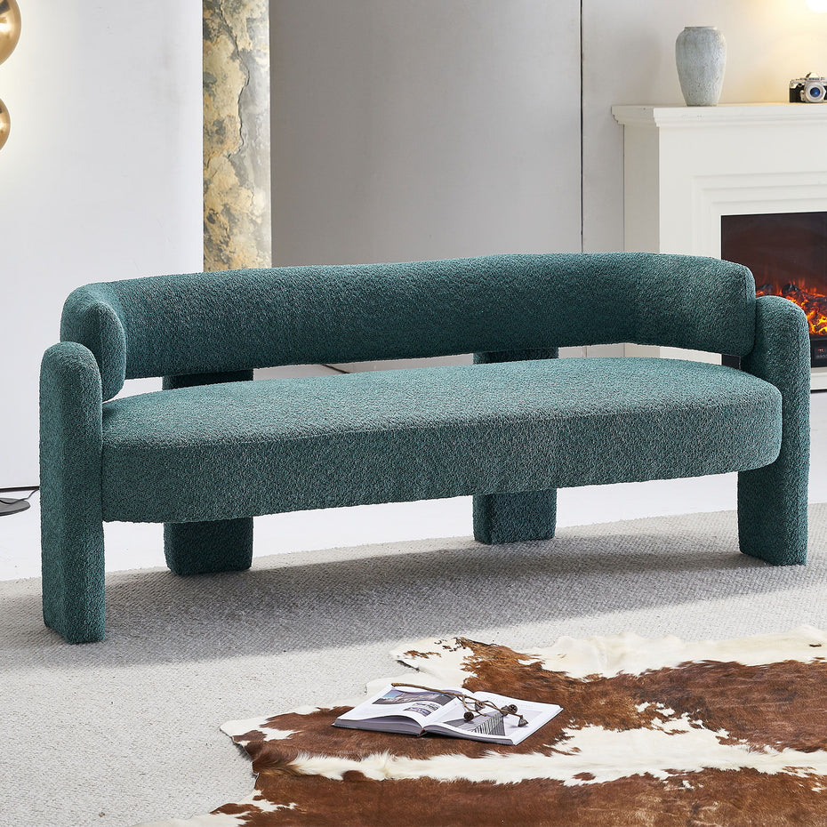 Boucle Upholstery Modern Sofa For Living Room