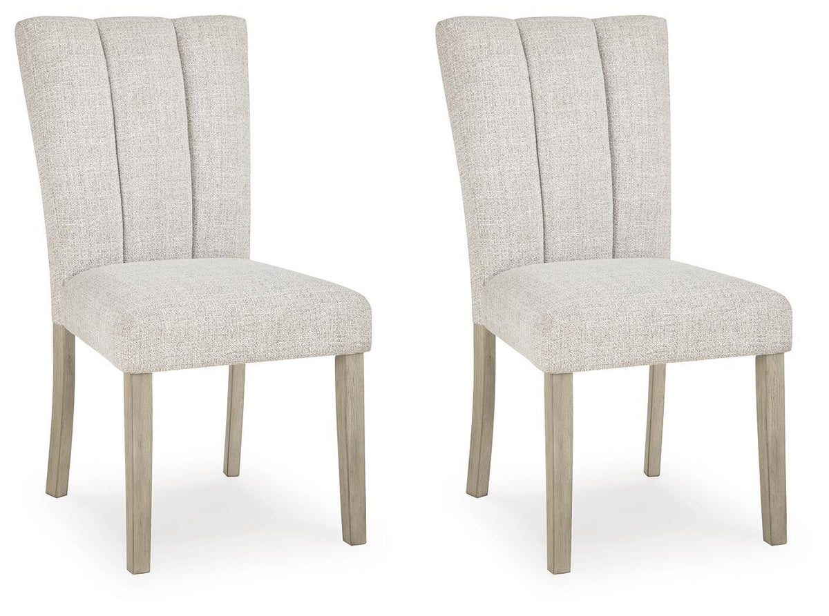Larawyn Dining Upholstered Side Chair (Set of 2) Bisque