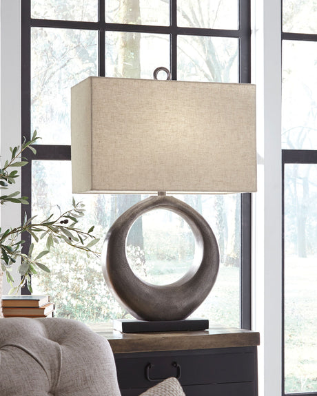 Saria - Metal Table Lamp - Antique Silver Finish - view 3