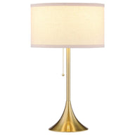Elmira - Drum Shade Metal Lamp Gold Table Lamps by Coaster Fine Furniture | Bel Furniture
