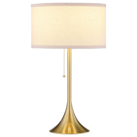 Elmira - Drum Shade Metal Lamp Gold Table Lamps by Coaster Fine Furniture | Bel Furniture
