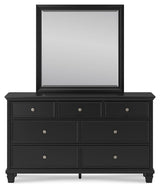 Lanolee - Black - Dresser And Mirror by Signature Design by Ashley® | Bel Furniture