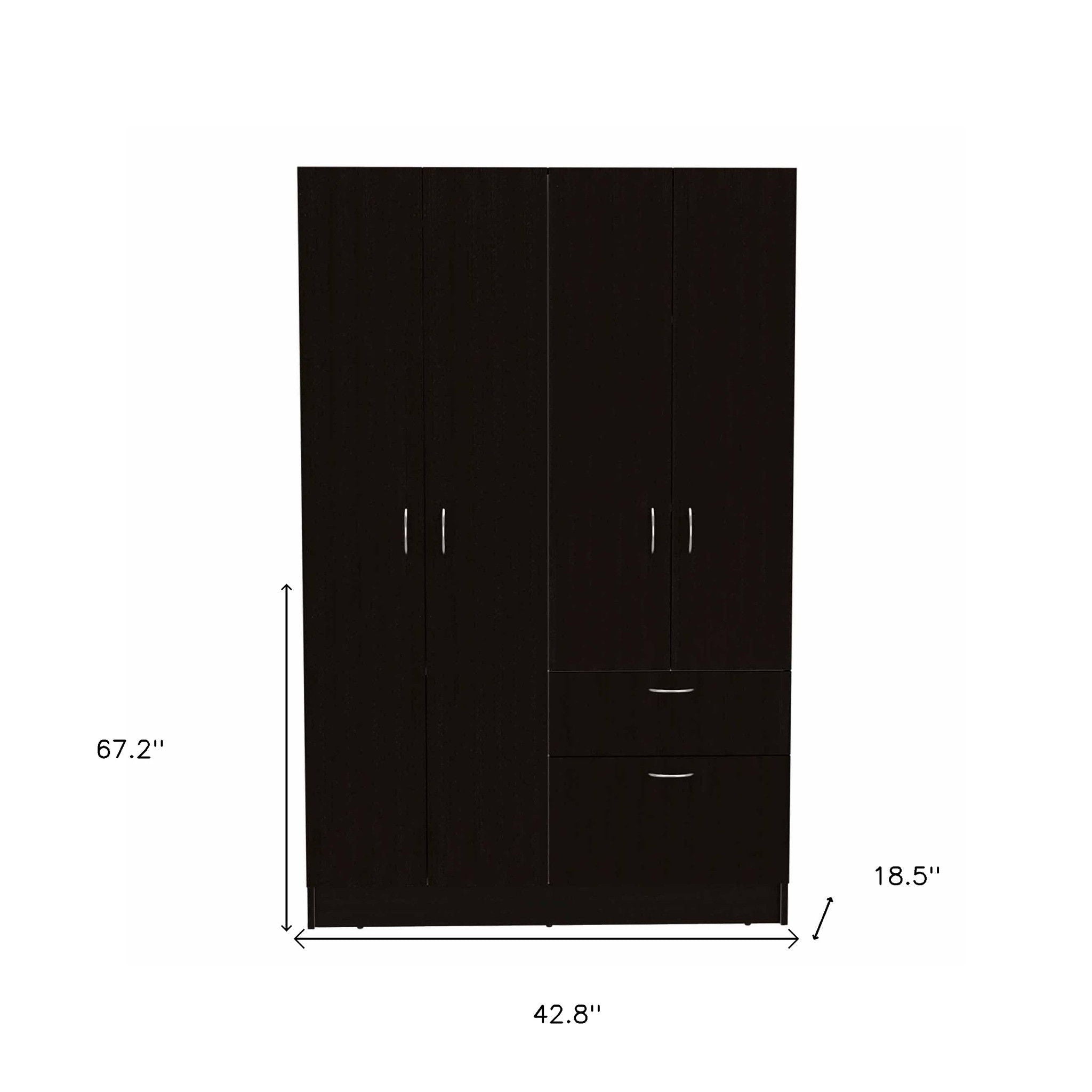 Armoire Combo Dresser - Black / White