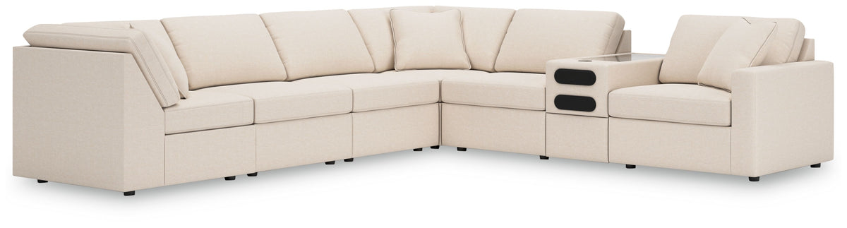 Modmax - Oyster - Sectional White 7 Pc. Sectional With Audio Console by Signature Design by Ashley® | Bel Furniture