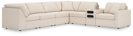 Modmax - Oyster - Sectional White 7 Pc. Sectional With Audio Console by Signature Design by Ashley® | Bel Furniture