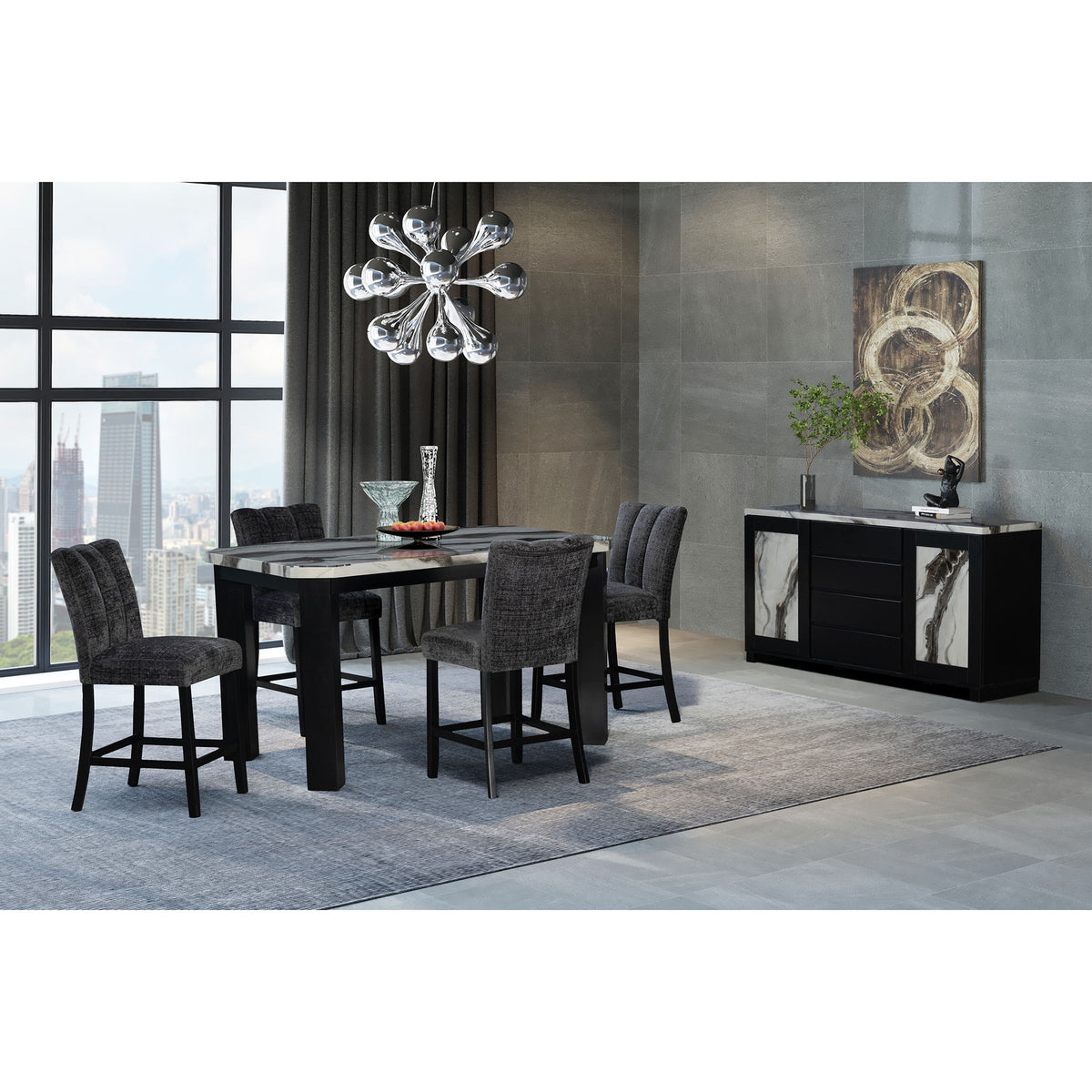 Magaly - Bar Stools (Set of 2) - Dark Gray