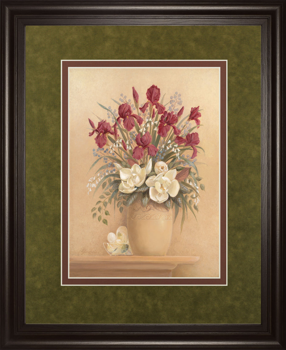 Classic Petal I By Gloria Eriksen - Framed Print Wall Art - Red