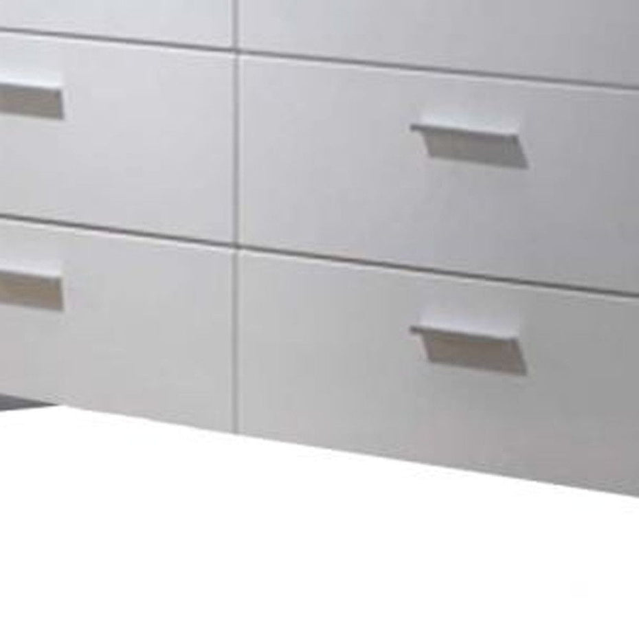 Six Drawer Double Dresser - White